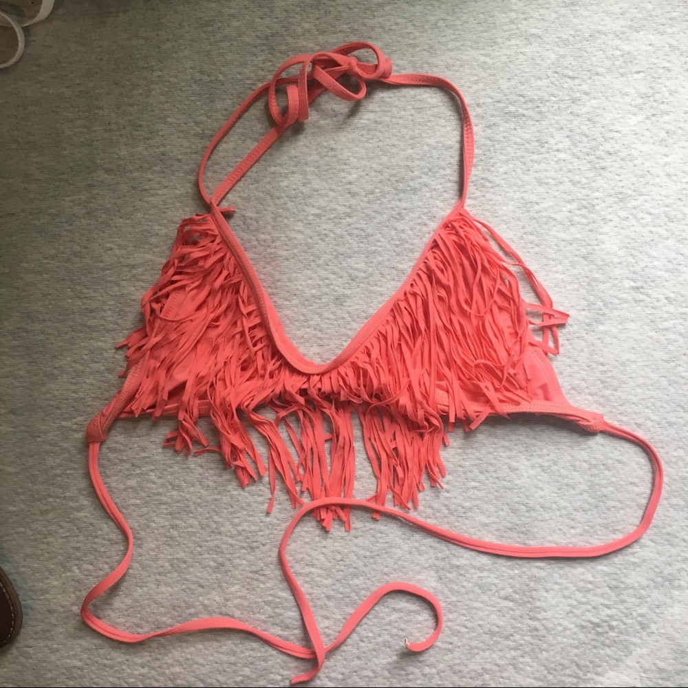 LSPACE fringe bikini top
